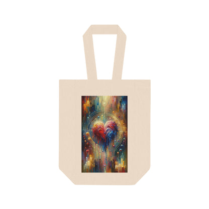 Unified Heart Reflections Double Wine Tote Bag