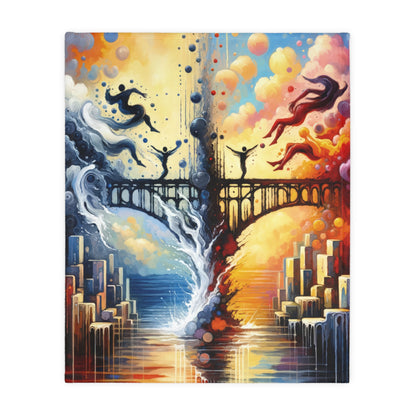 Faithful Diving Bridges Velveteen Microfiber Blanket (Two-sided print)