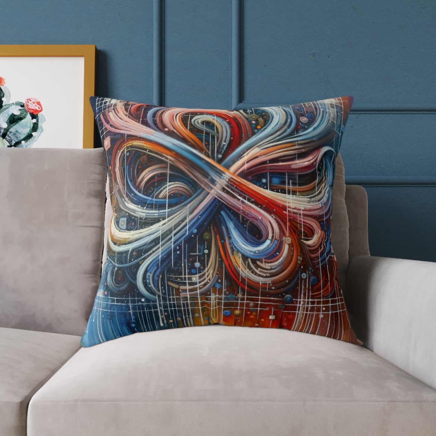 Humanity Tapestry Unification Spun Polyester Pillow