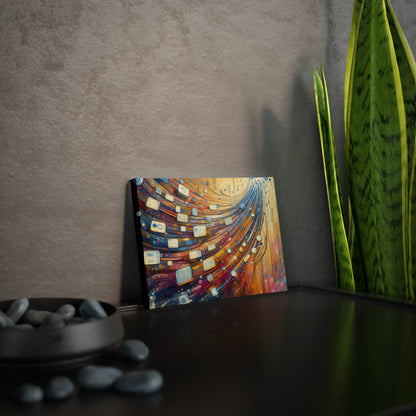 Digital Tapestry Weaving Canvas Photo Tile