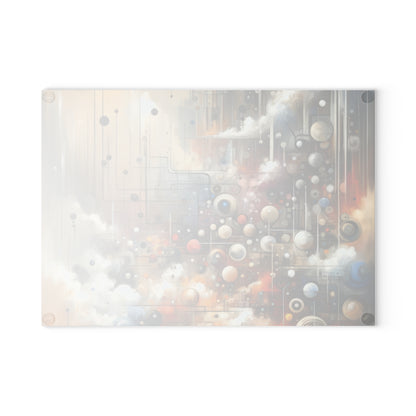 Abstract Mechanical Harmony Glass Cutting Board