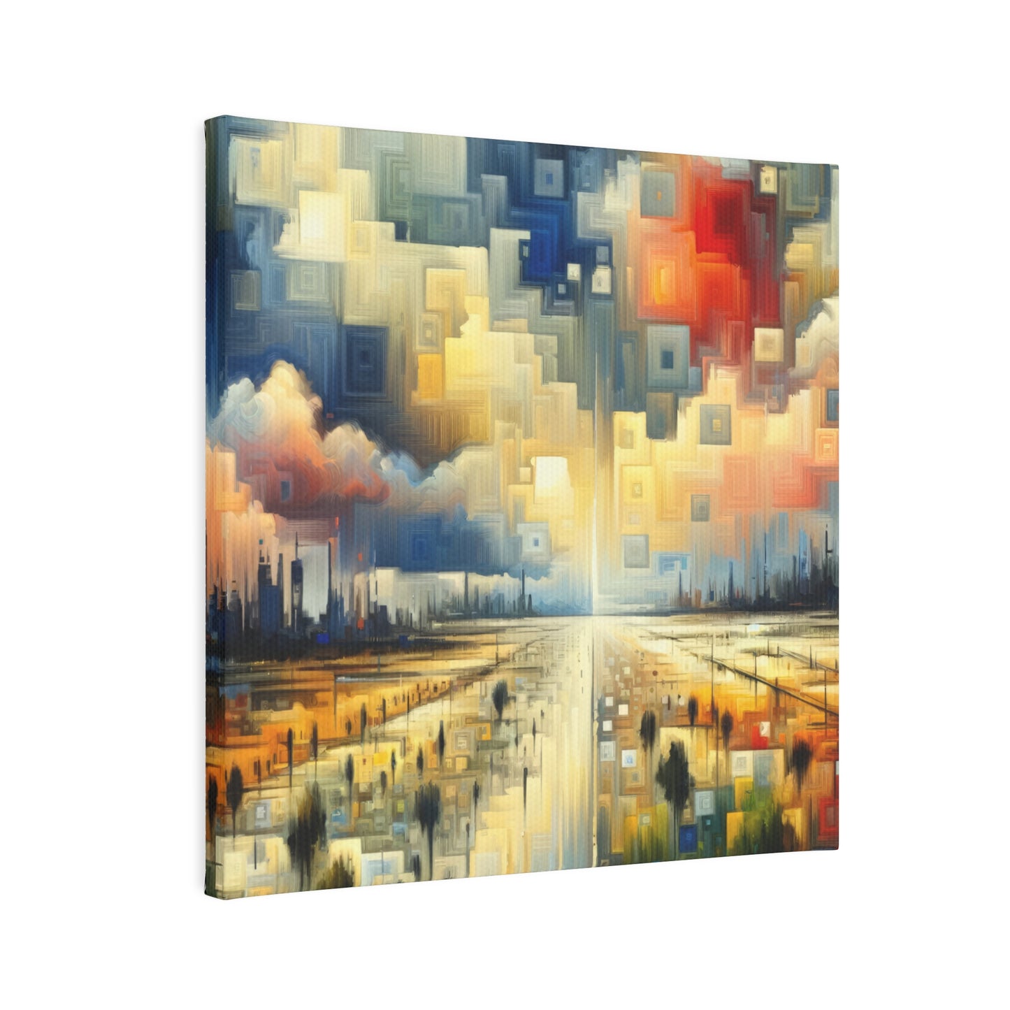 Earnest Gathering Rainwater Canvas Photo Tile