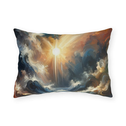 Tumultuous Sea Enlightenment Outdoor Pillows