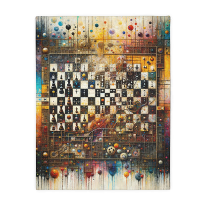 Cosmic Chess Integration Velveteen Microfiber Blanket (Two-sided print)