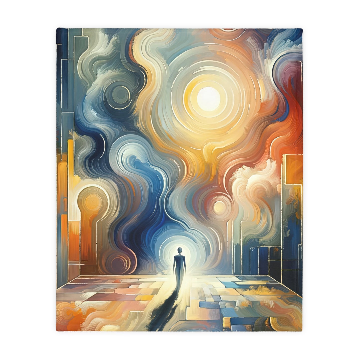 Spiritual Tranquil Sanctuary Velveteen Microfiber Blanket (Two-sided print)