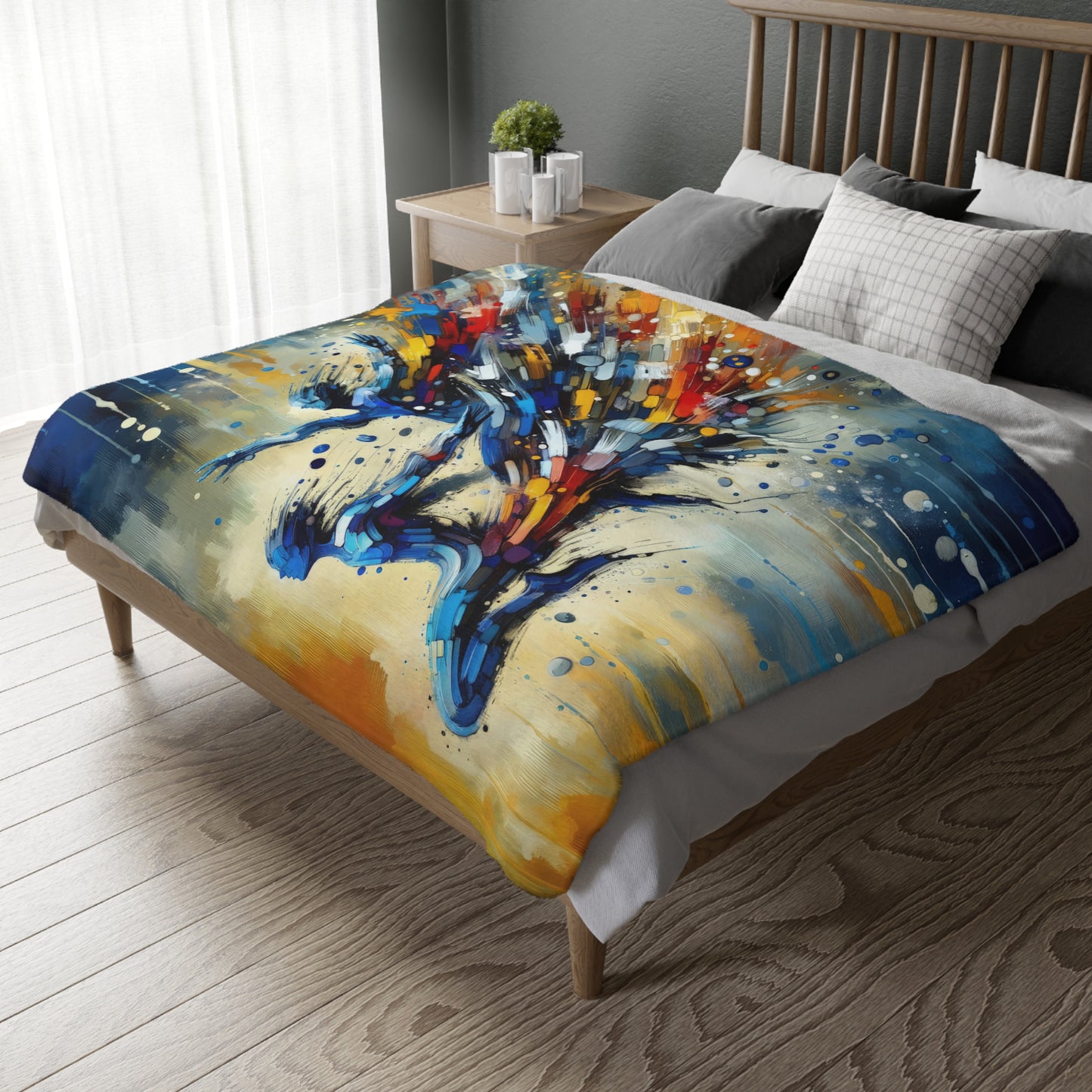 Empowering Mastery Cascade Velveteen Microfiber Blanket (Two-sided print)
