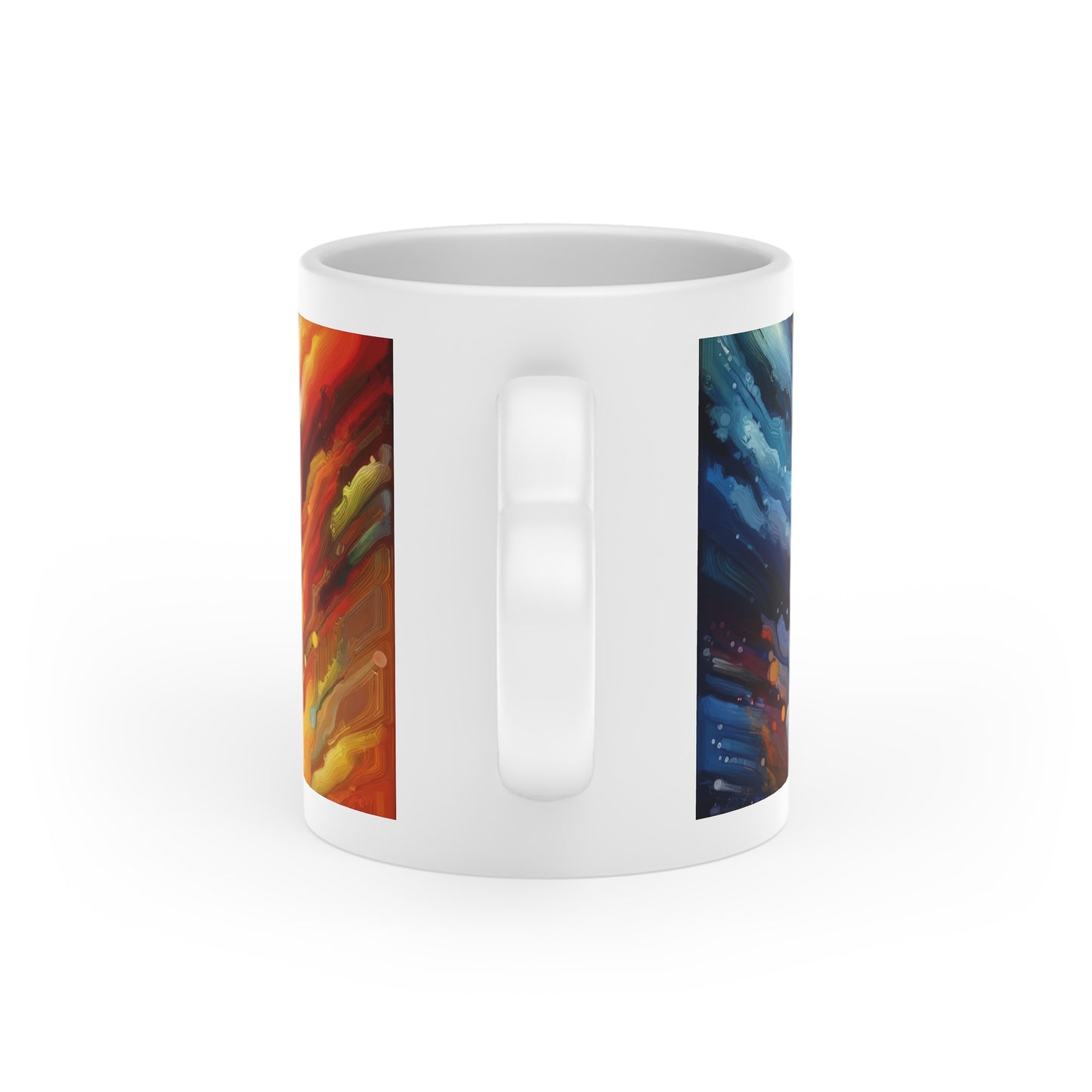 Vibrant Growth Symphony Heart-Shaped Mug