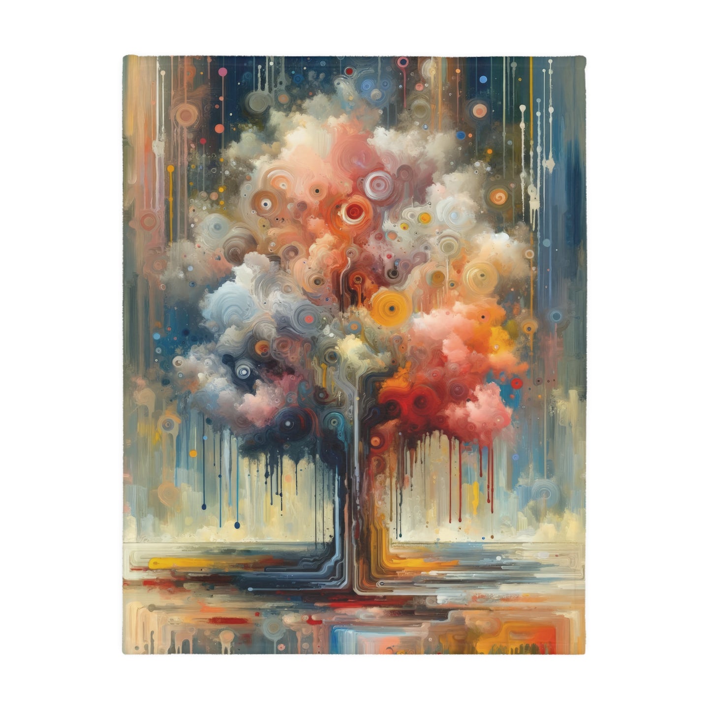 Abstract Beliefs Reflection Velveteen Microfiber Blanket (Two-sided print)