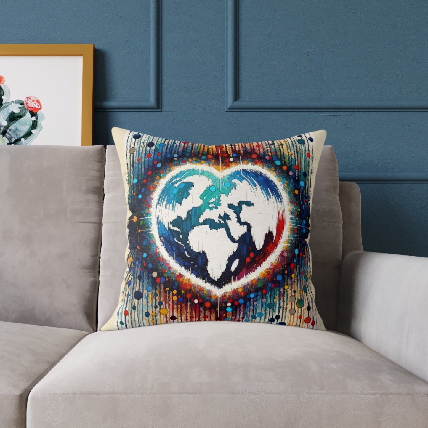 Heartbeats Synchronizing Peace Spun Polyester Pillow