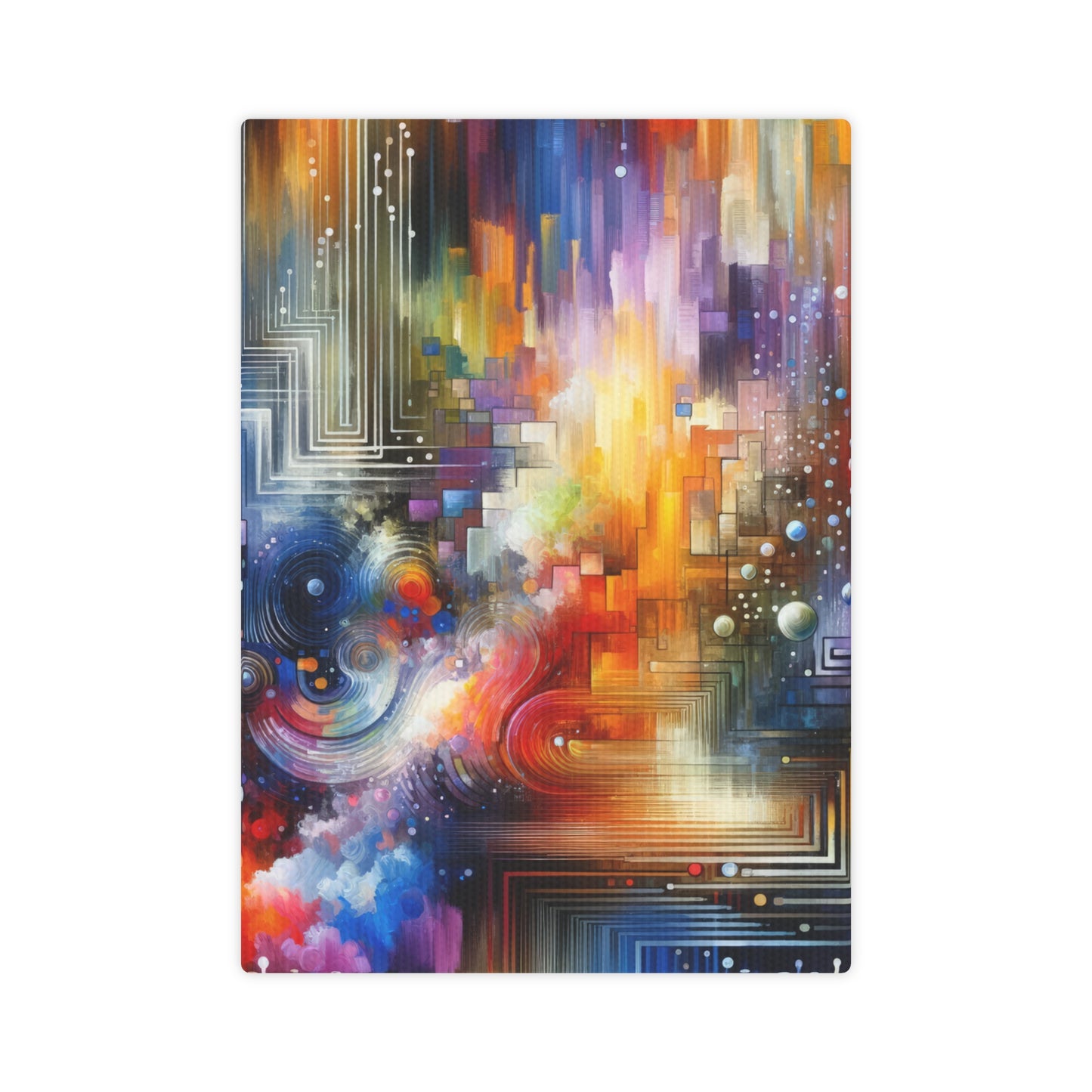 Abstract Technicolor Synthesis Canvas Photo Tile