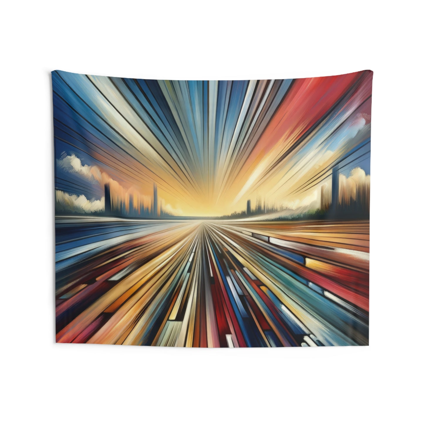 Strategic Horizon Tachism Indoor Wall Tapestries