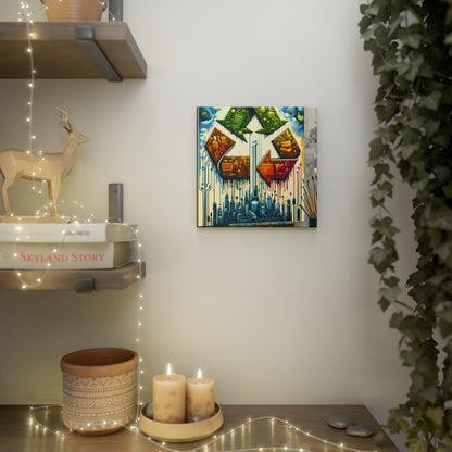 Upcycling Lifecycle Artistry Canvas Photo Tile
