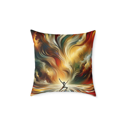 Symphonic Interconnectedness Shift Spun Polyester Pillow