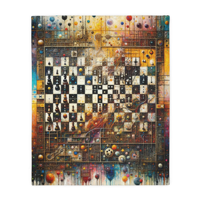 Cosmic Chess Integration Velveteen Microfiber Blanket (Two-sided print)