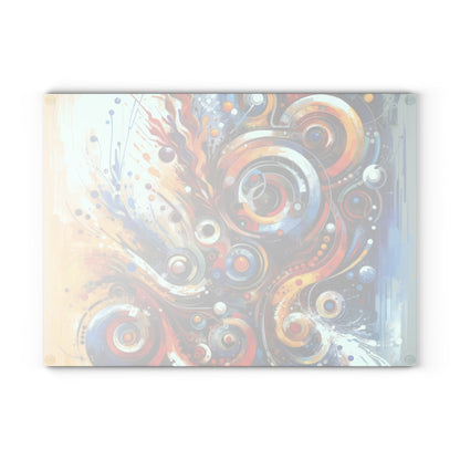 Harmonic Abstract Synergy Glass Cutting Board