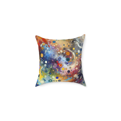 Humorous Unified Tachism Spun Polyester Pillow
