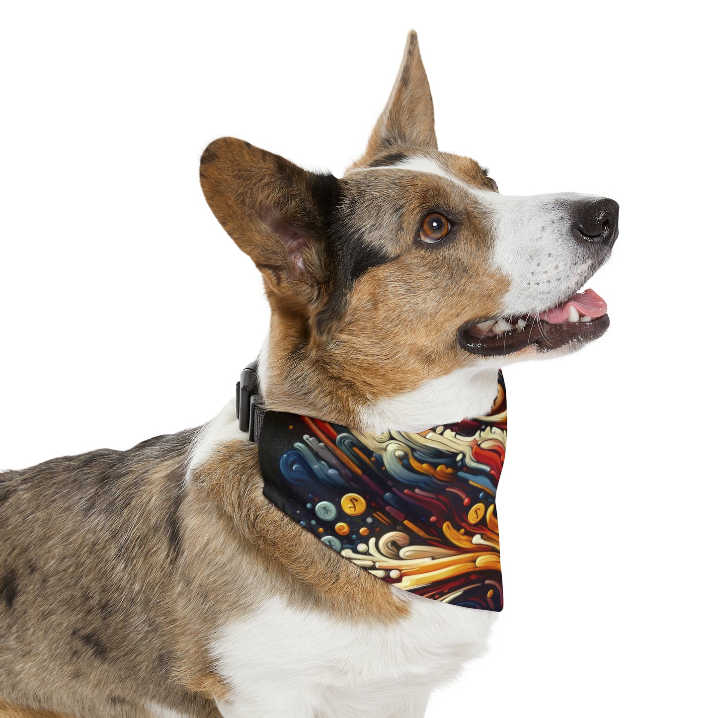 Abstract Financial Flux Pet Bandana Collar