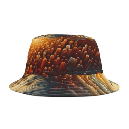 Subdued Revolutionary Currents Bucket Hat (AOP)