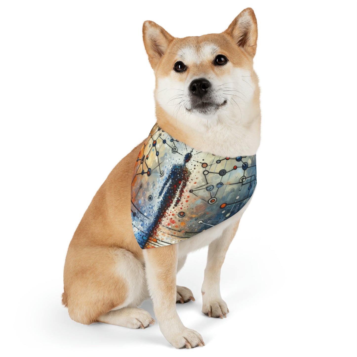 Technological Connectivity Bridge Pet Bandana Collar