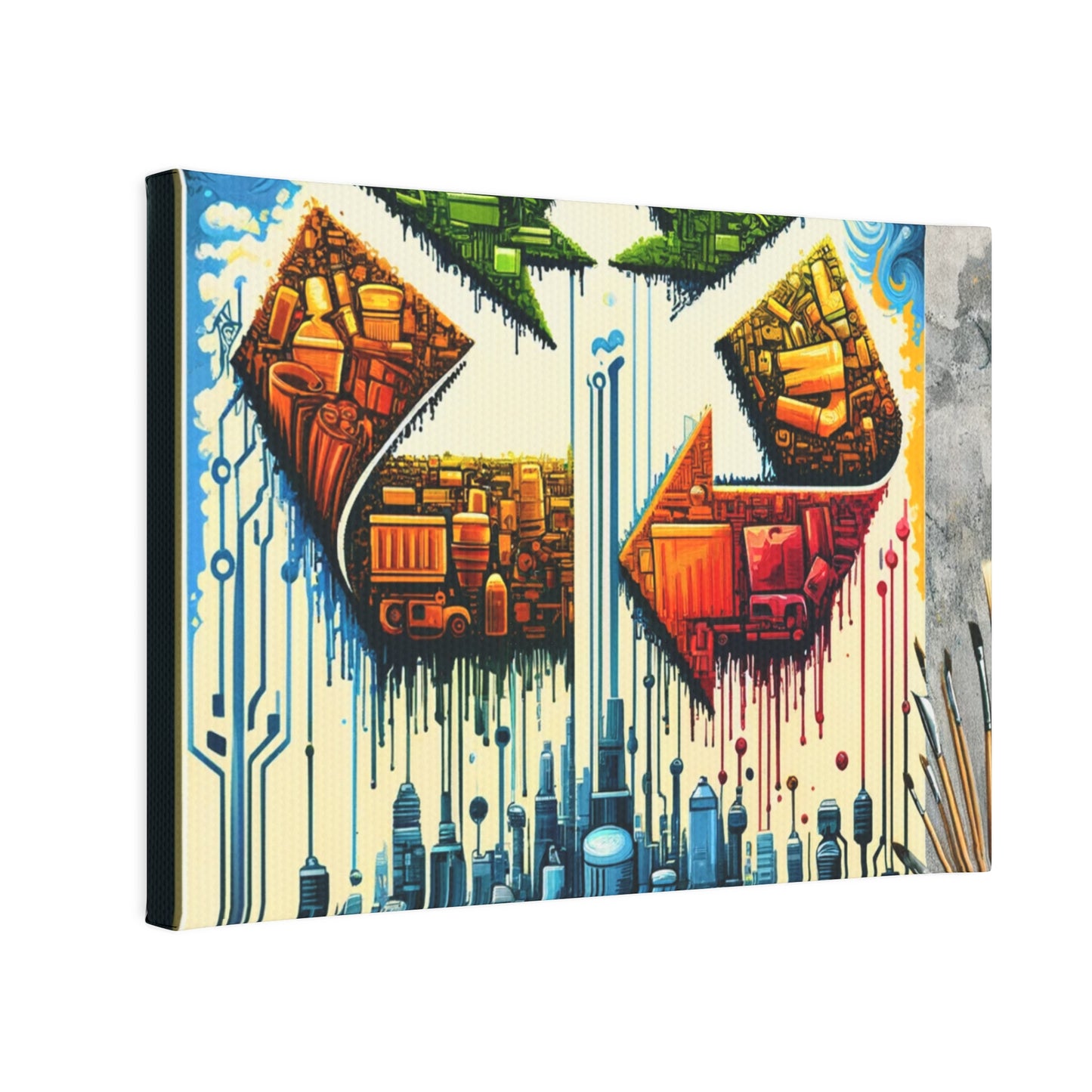 Upcycling Lifecycle Artistry Canvas Photo Tile