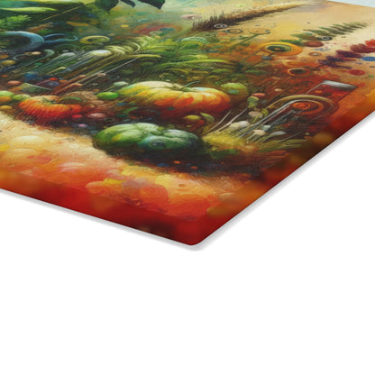 Communal Garden Microcosm Glass Cutting Board