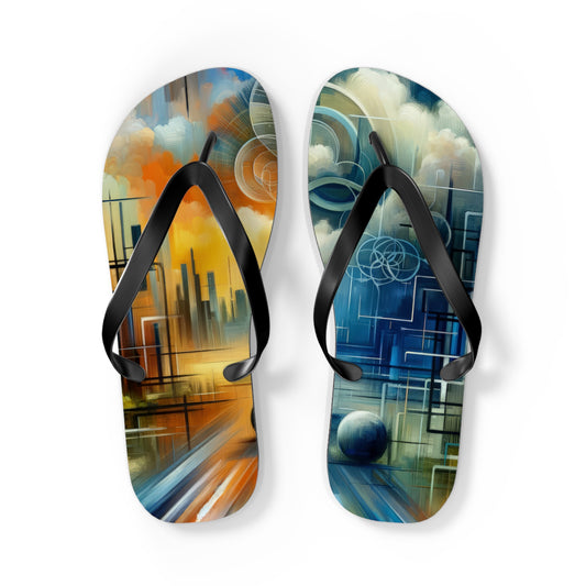 Digital Spiritual Journey Flip Flops