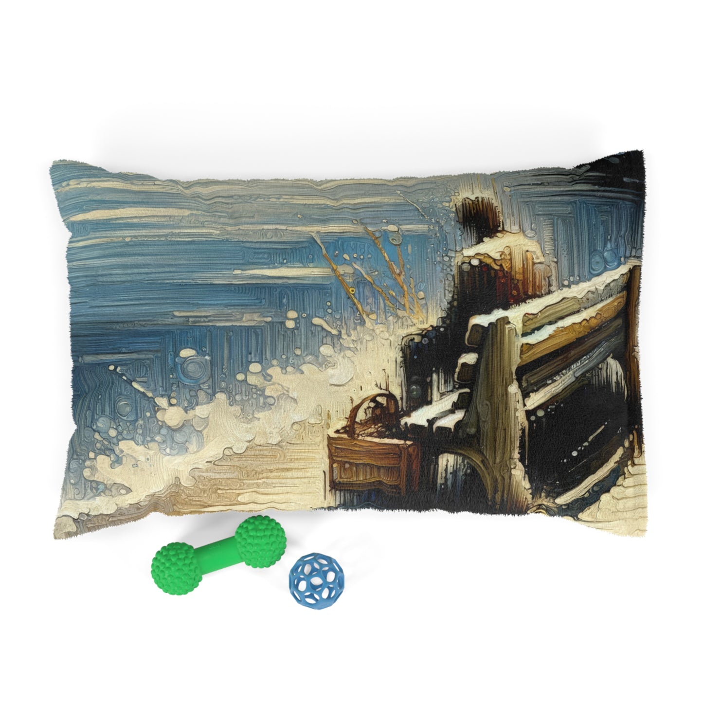 Seaside Solitude Tachism Pet Bed