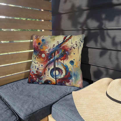 Harmonizing Melody Life Outdoor Pillows