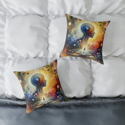 Reflective Oneness Healing Spun Polyester Pillow