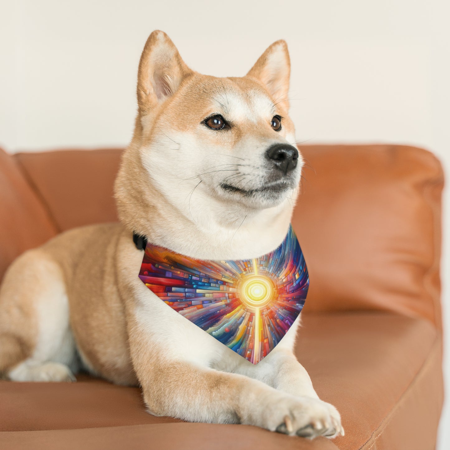 Kaleidoscopic Tachism Breath Pet Bandana Collar