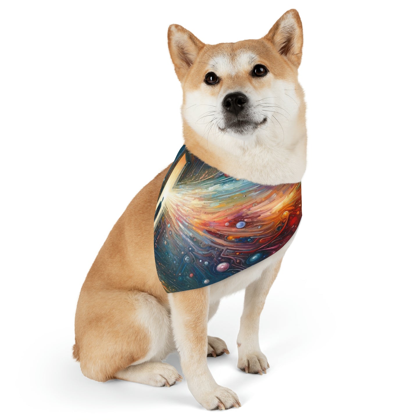 Mirror Wholeness Tachism Pet Bandana Collar