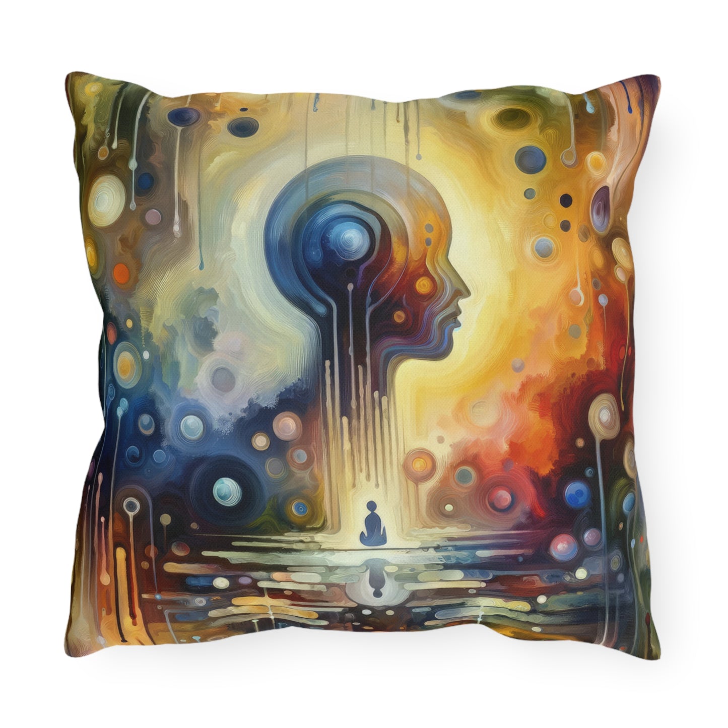 Reflective Oneness Healing Outdoor Pillows