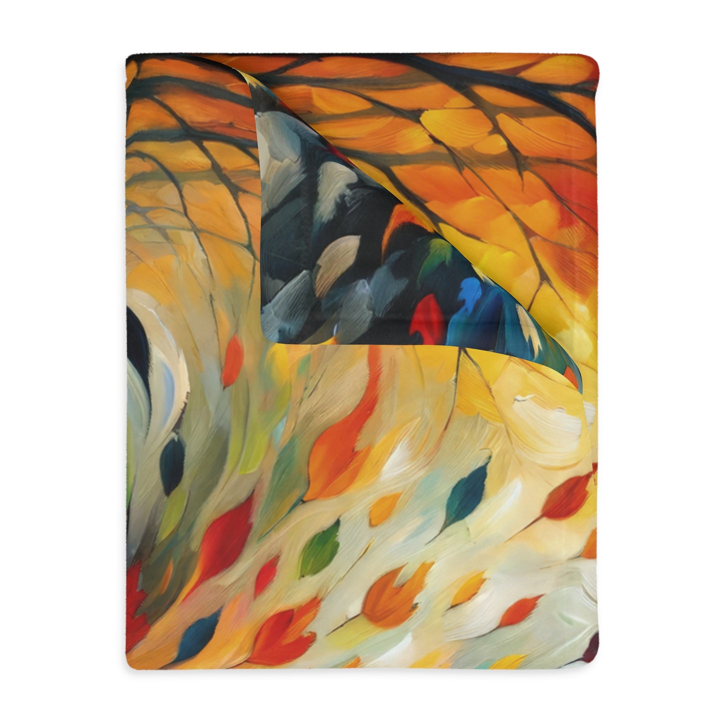 Autumn Whirlwind Escape Velveteen Microfiber Blanket (Two-sided print)