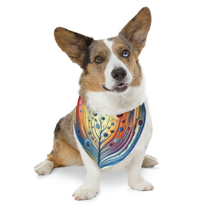 Sustainable Ripple Abstract Pet Bandana Collar