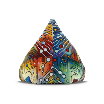 Empathetic Connection Abstract Bean Bag Chair Cover