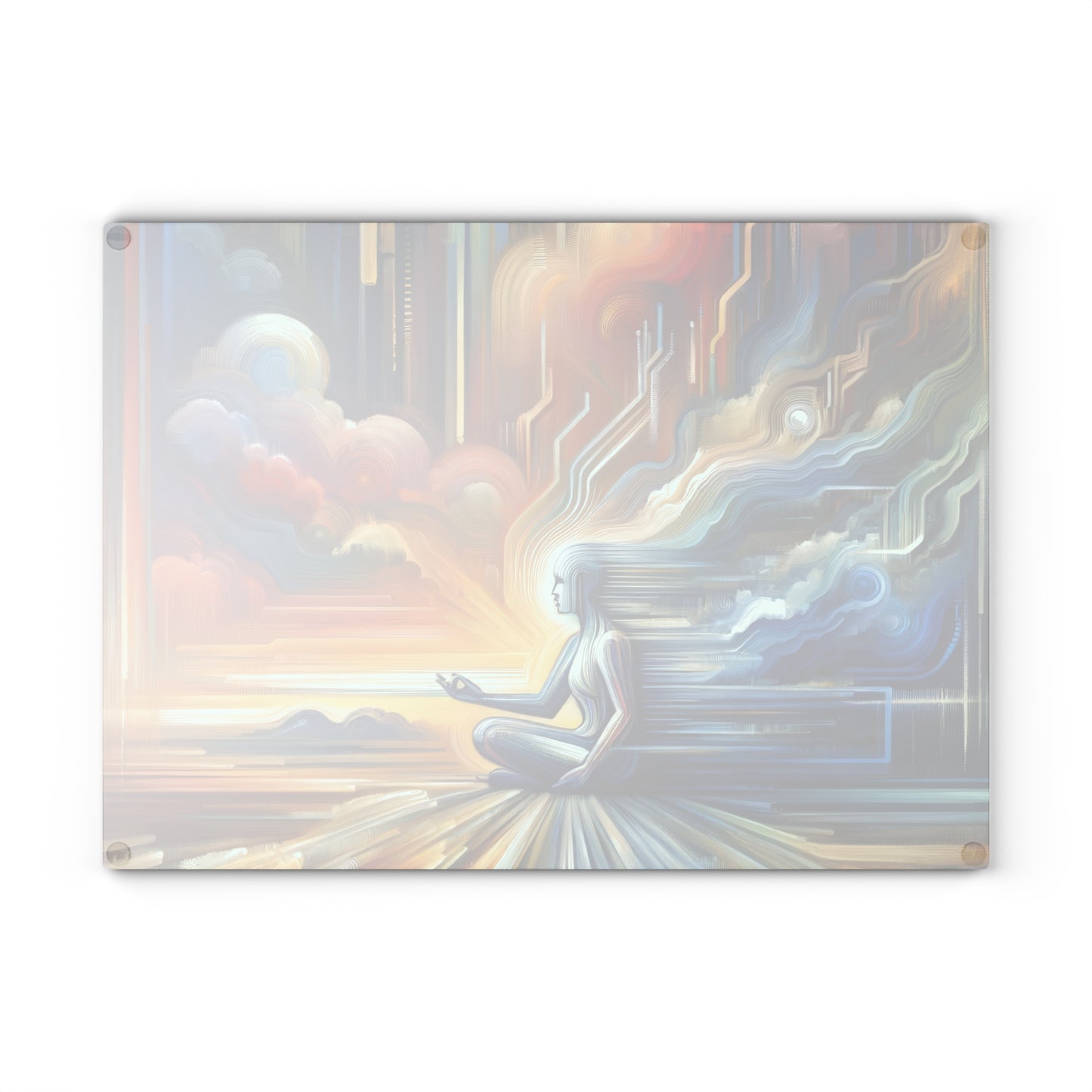 Eternal Digital Meditation Glass Cutting Board