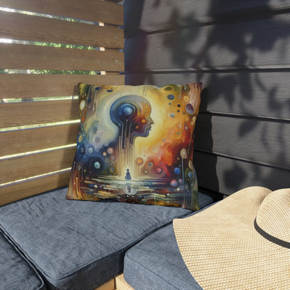 Reflective Oneness Healing Outdoor Pillows