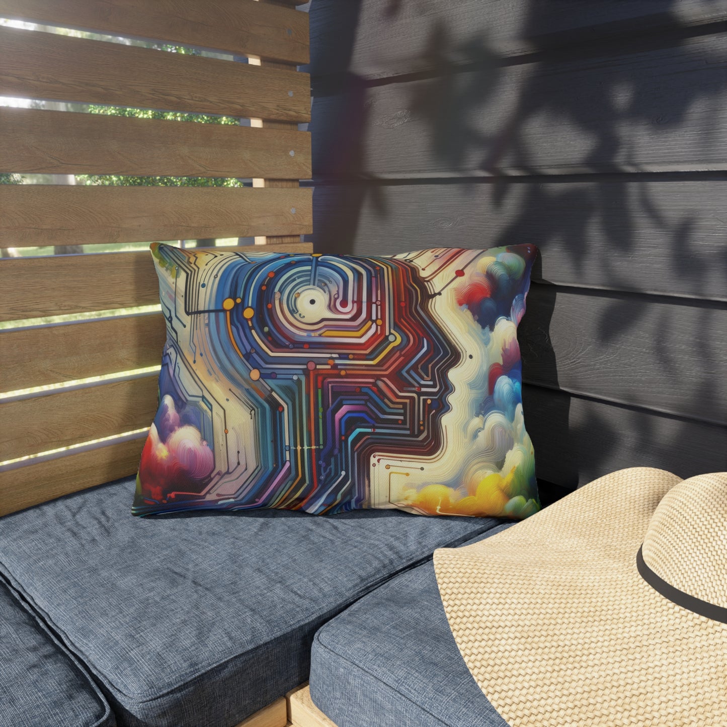 Supportive Digital Empathy Outdoor Pillows