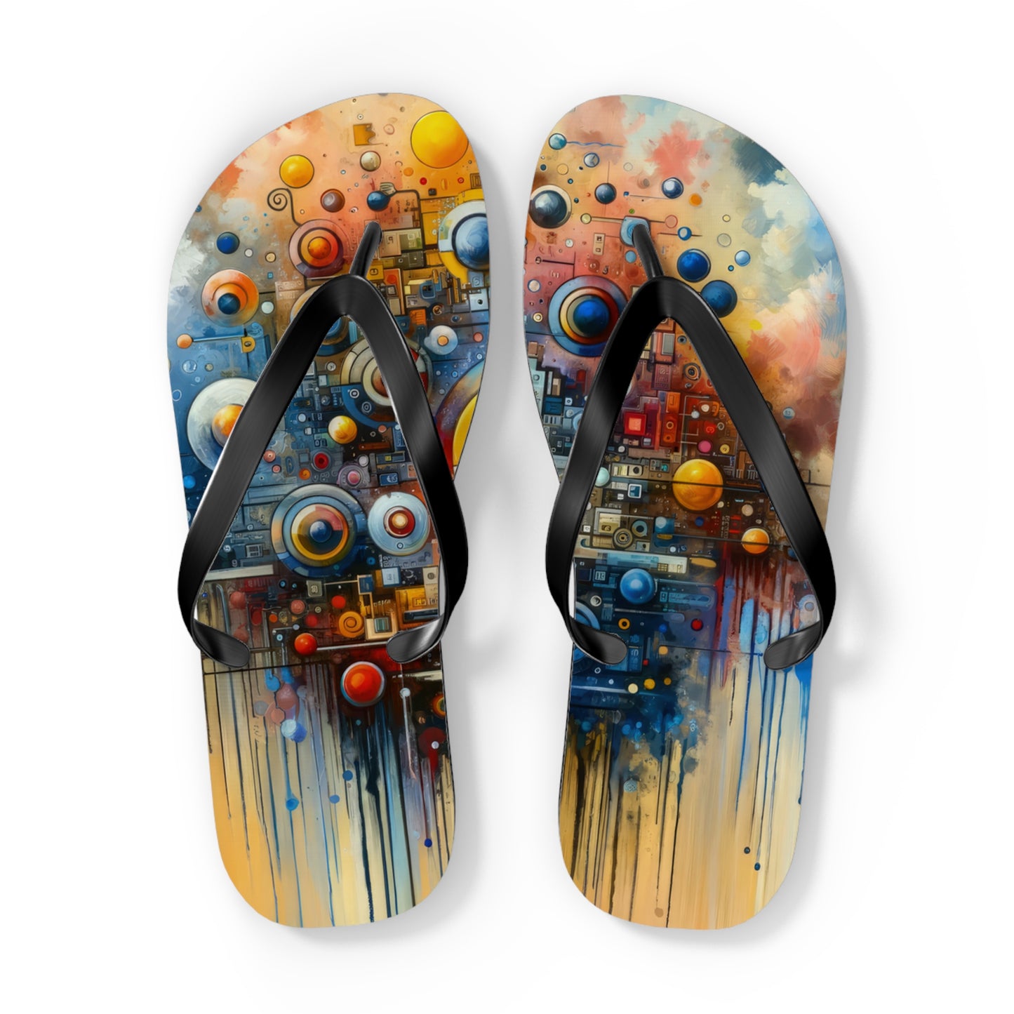 Connected Virtuality Canvas Flip Flops