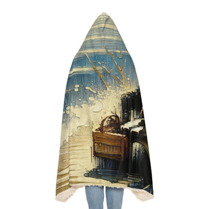 Seaside Solitude Tachism Snuggle Blanket