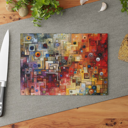 Witty Conversation Tapestry Glass Cutting Board