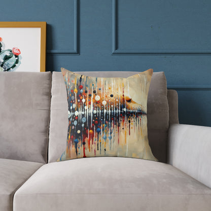 Distant Barking Echoes Spun Polyester Pillow