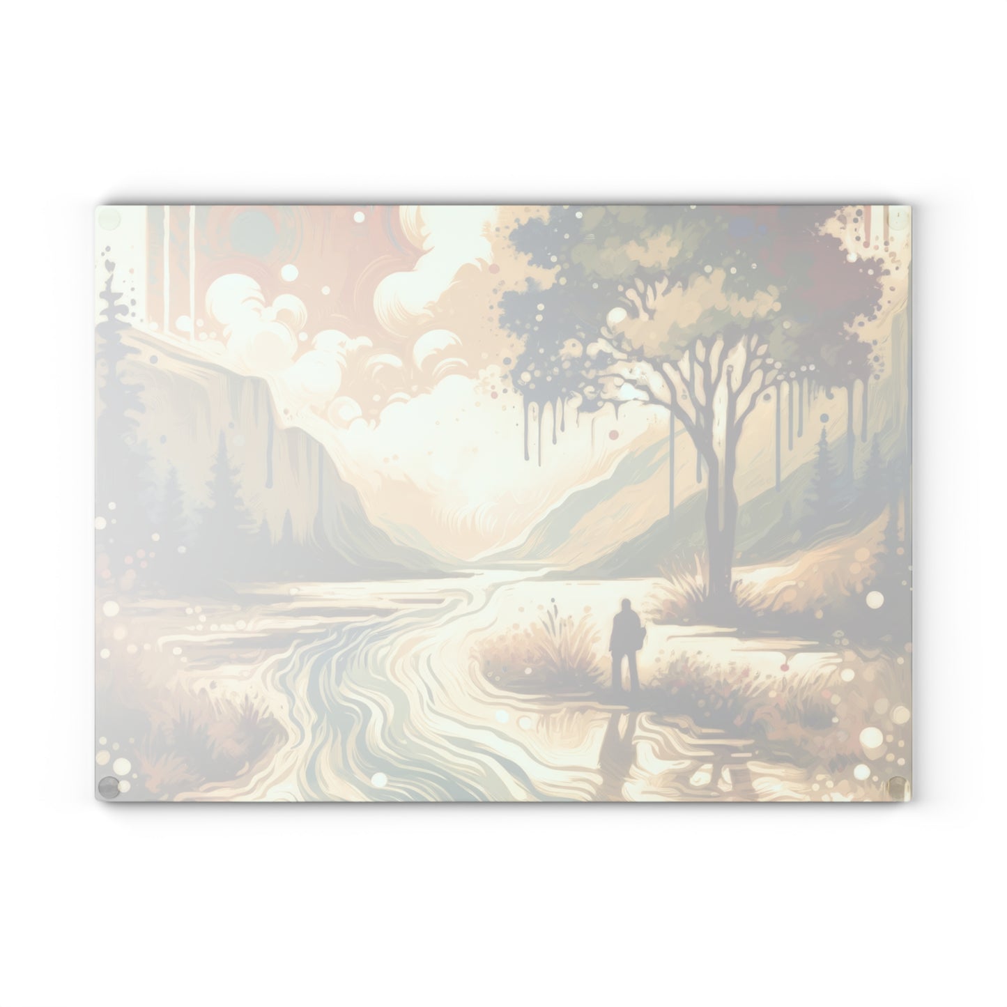 Serene Stream Sojourn Glass Cutting Board