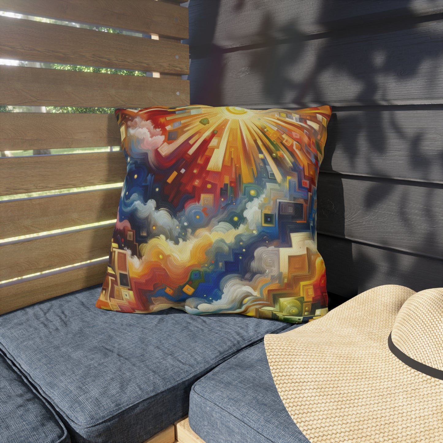 Abundant Resources Burst Outdoor Pillows