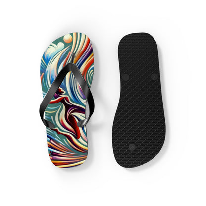 Choreographic Mindful Tachism Flip Flops