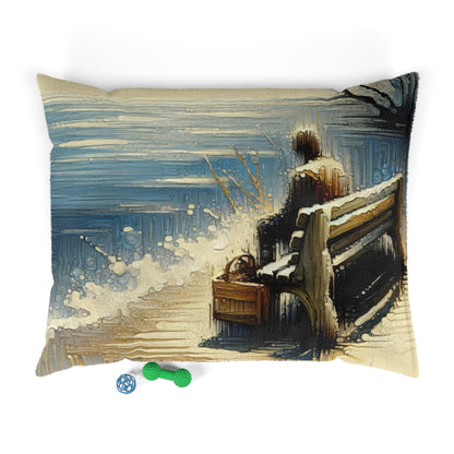 Seaside Solitude Tachism Pet Bed