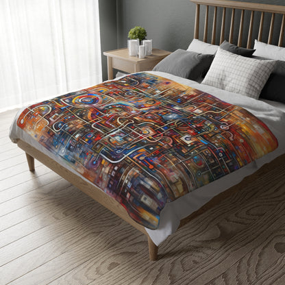 Grandest App Tapestry Velveteen Microfiber Blanket (Two-sided print)