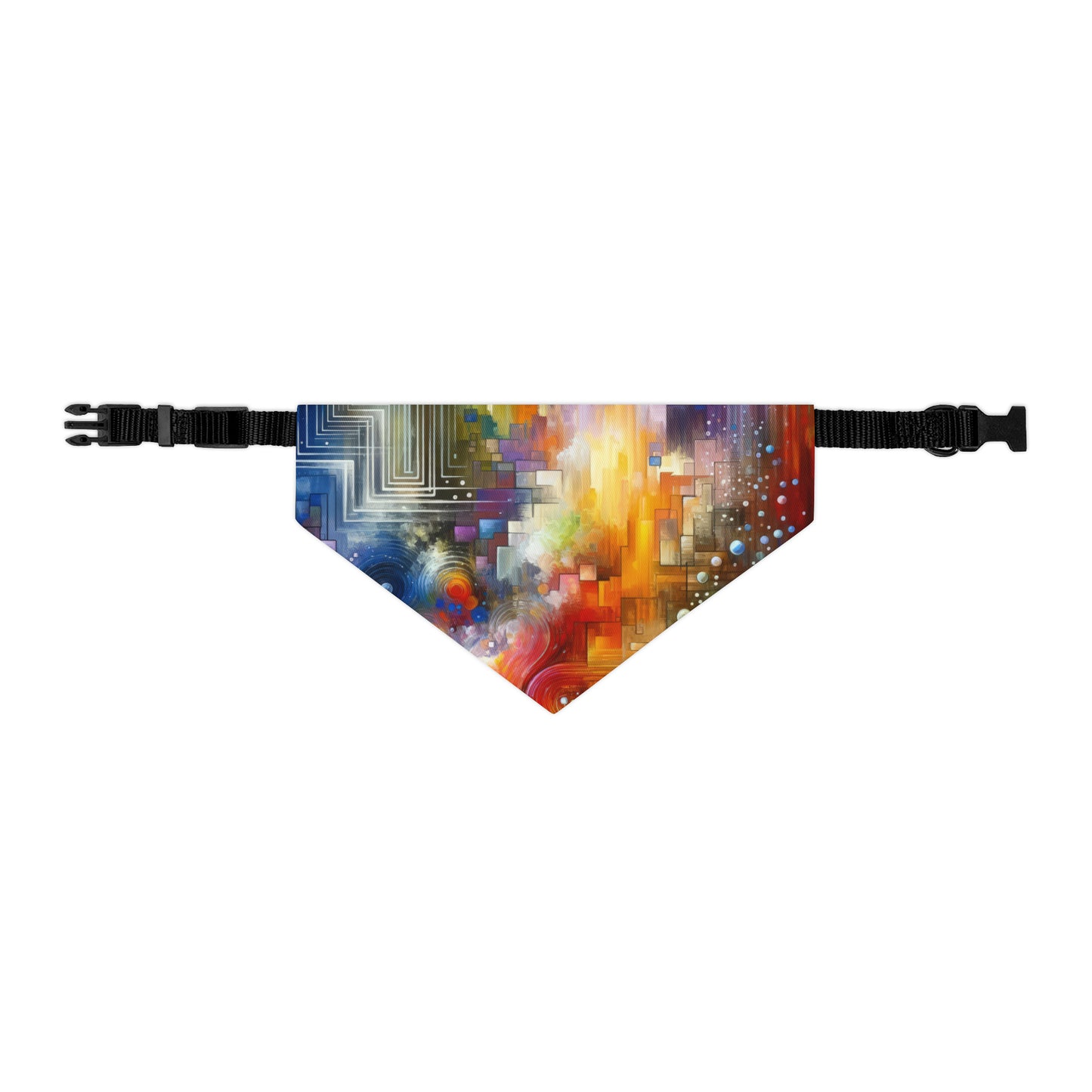 Abstract Technicolor Synthesis Pet Bandana Collar