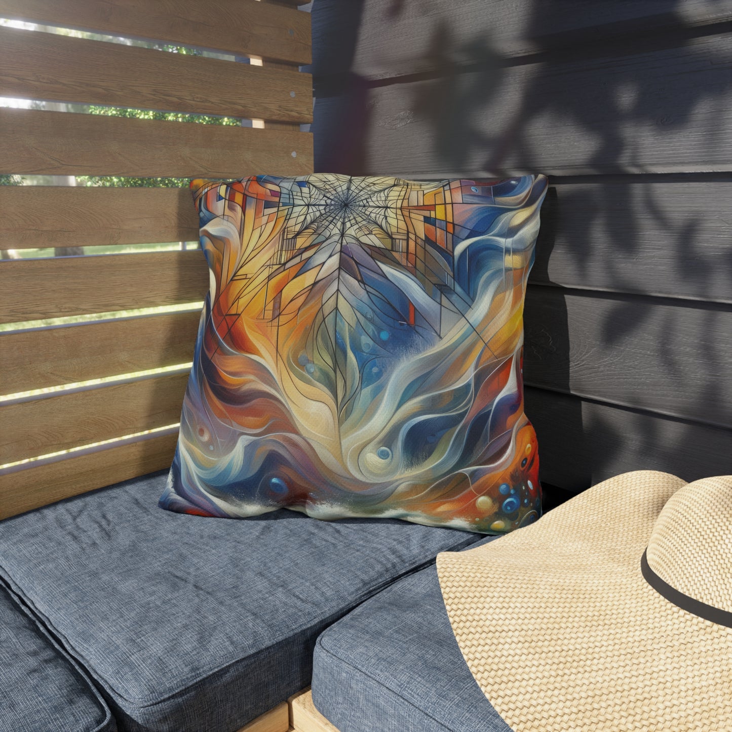 Weaving Renewal Web Outdoor Pillows