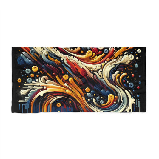 Abstract Financial Flux Beach Towel